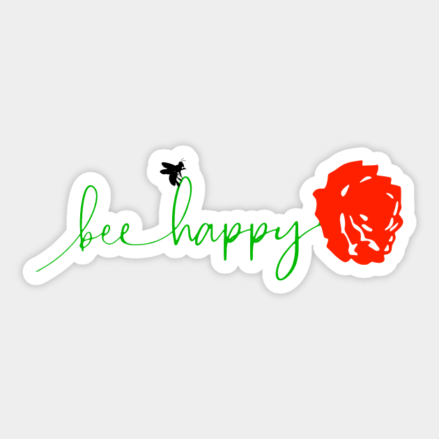 Bee Happy Sticker by LordNeckbeard